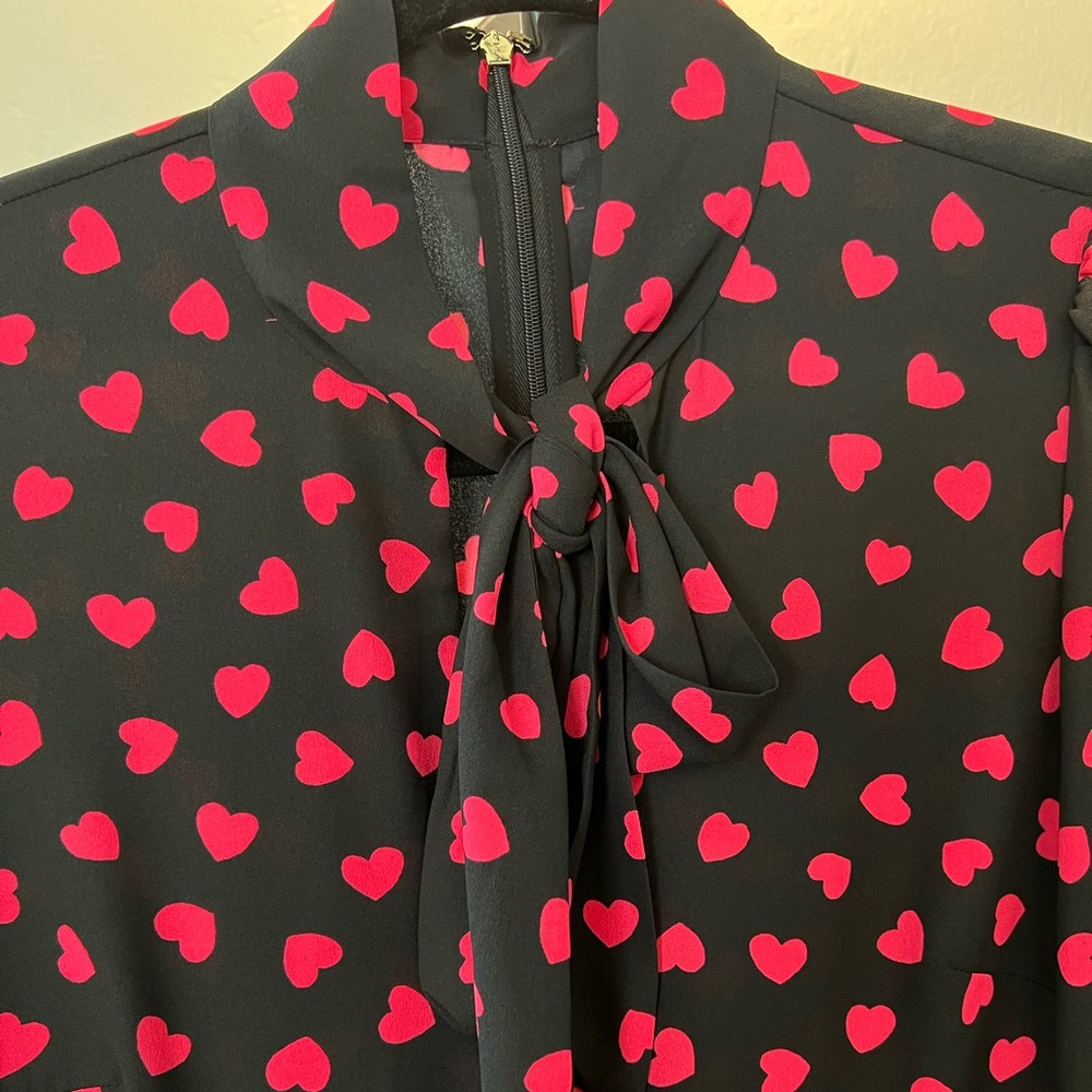 Kate Spade Heartbeart Tie Neck Shirtdress